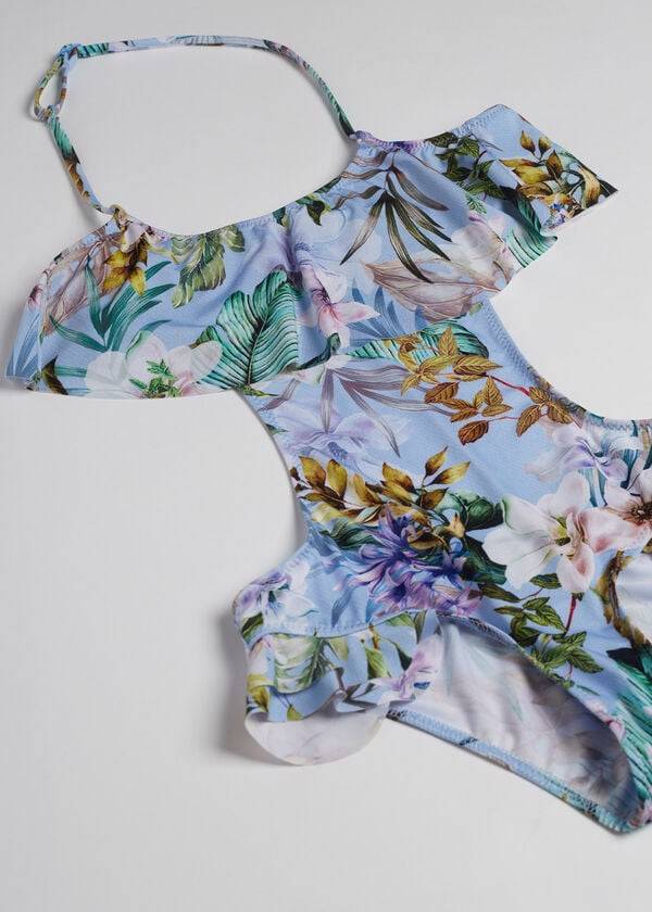calzedonia one piece atene kids swimsuits blue