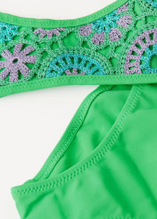 green kids calzedonia two piece capri swimsuits