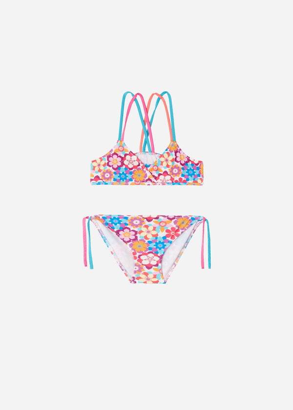calzedonia two-piece triangle maia kids swimsuits red