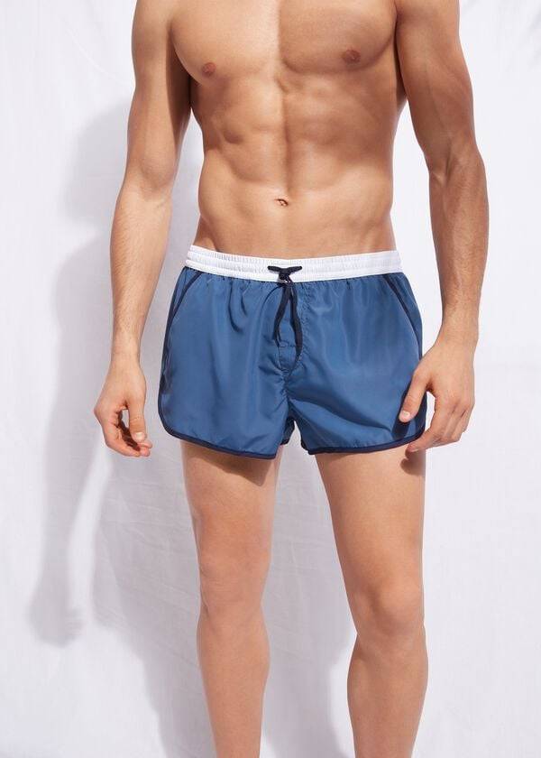 blue white mens calzedonia venice beach swim trunks