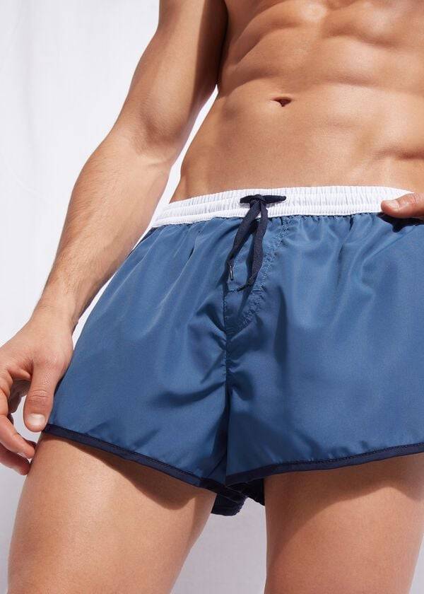 blue white mens calzedonia venice beach swim trunks
