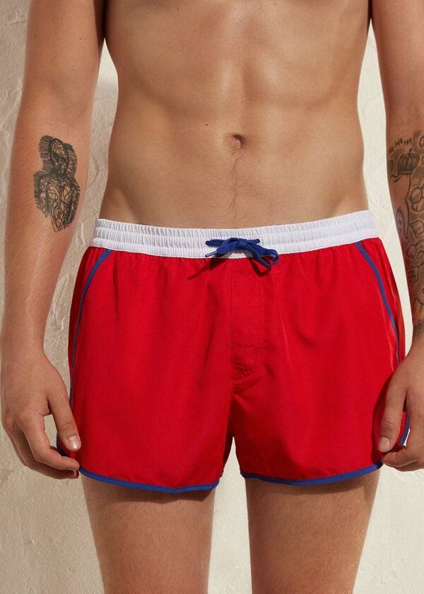 calzedonia venice beach eco mens swim trunks red
