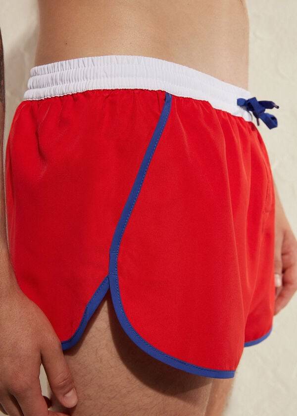 calzedonia venice beach eco mens swim trunks red
