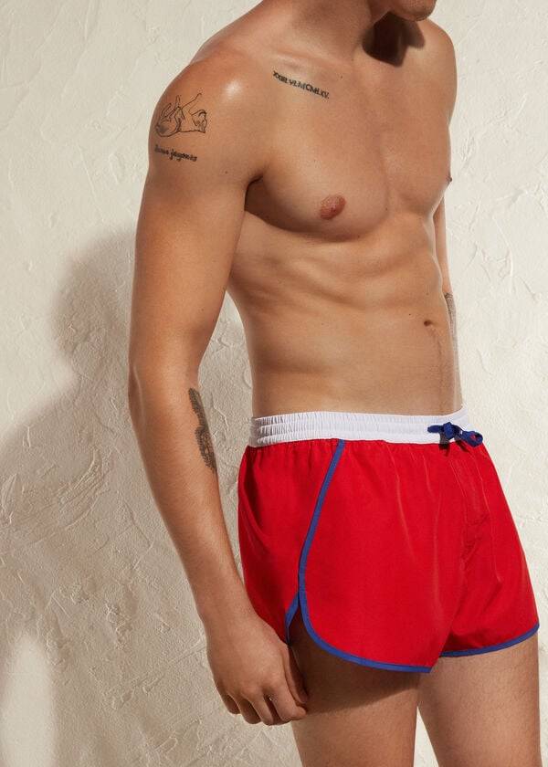 calzedonia venice beach eco mens swim trunks red