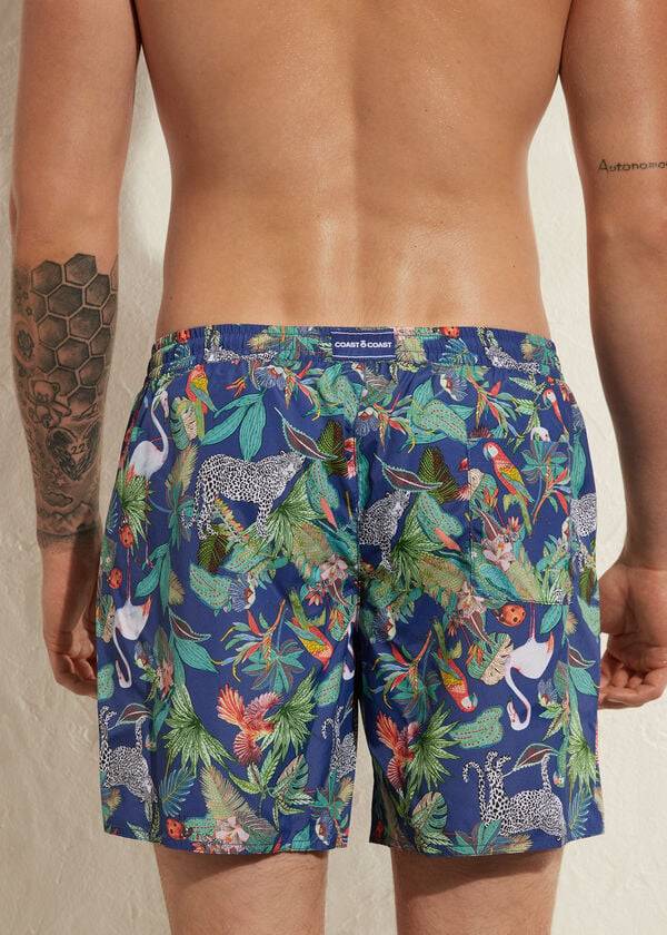 mens calzedonia formentera swim trunks green blue