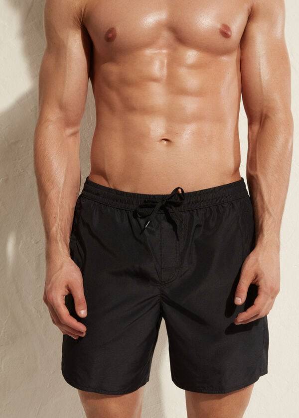 calzedonia formentera eco mens swim trunks black