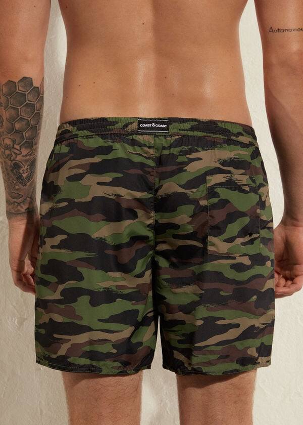 mens calzedonia formentera swim trunks green