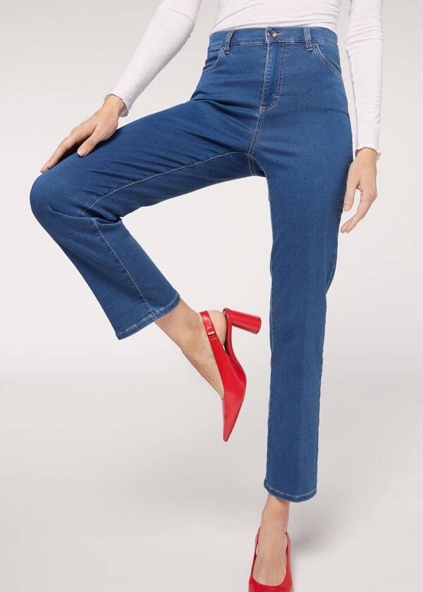 blue calzedonia eco comfort womens jeans