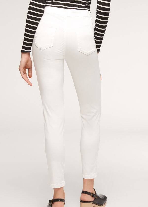 womens calzedonia eco light push up denim jeans white