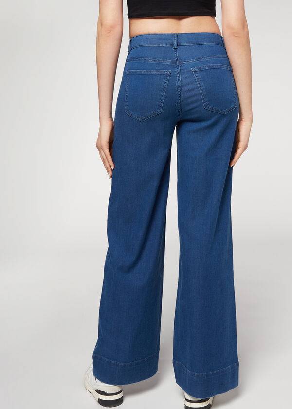 calzedonia eco palazzo womens jeans navy