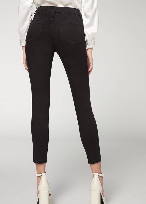 calzedonia super flex denim high waist superskinny womens jeans black