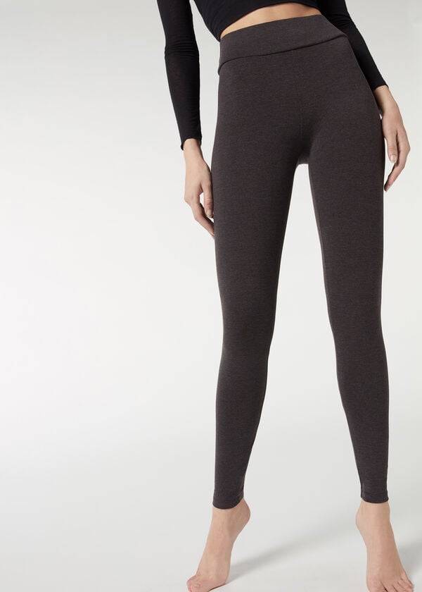 calzedonia cotton womens leggings grey