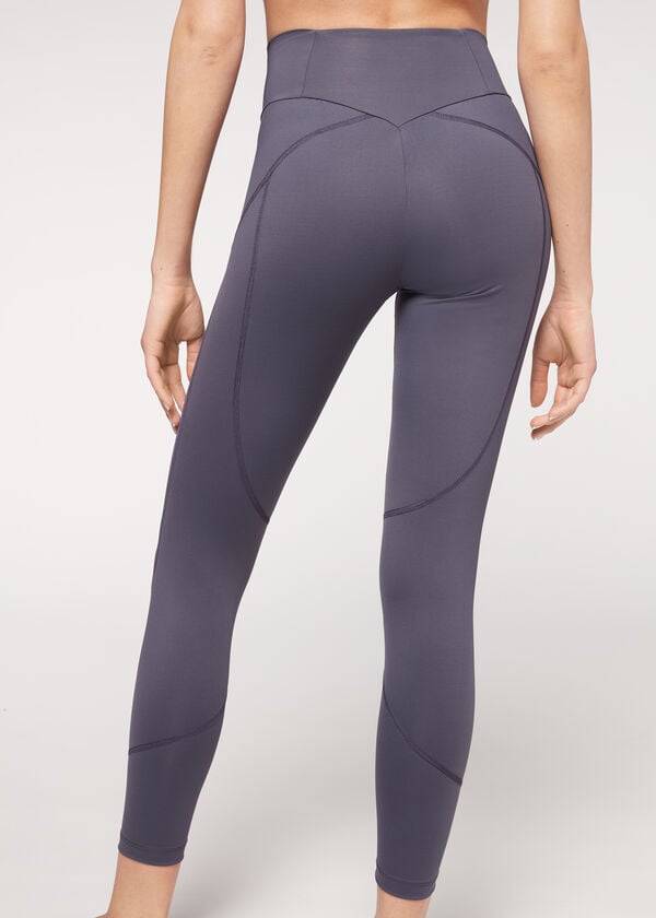 calzedonia performance athletic womens leggings navy