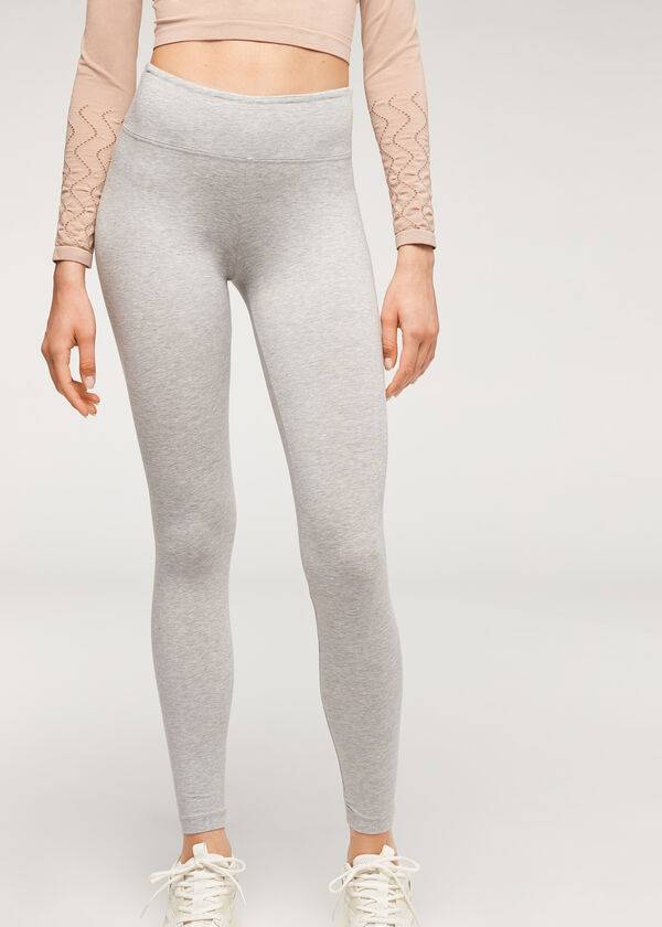 grey womens calzedonia supima cotton leggings