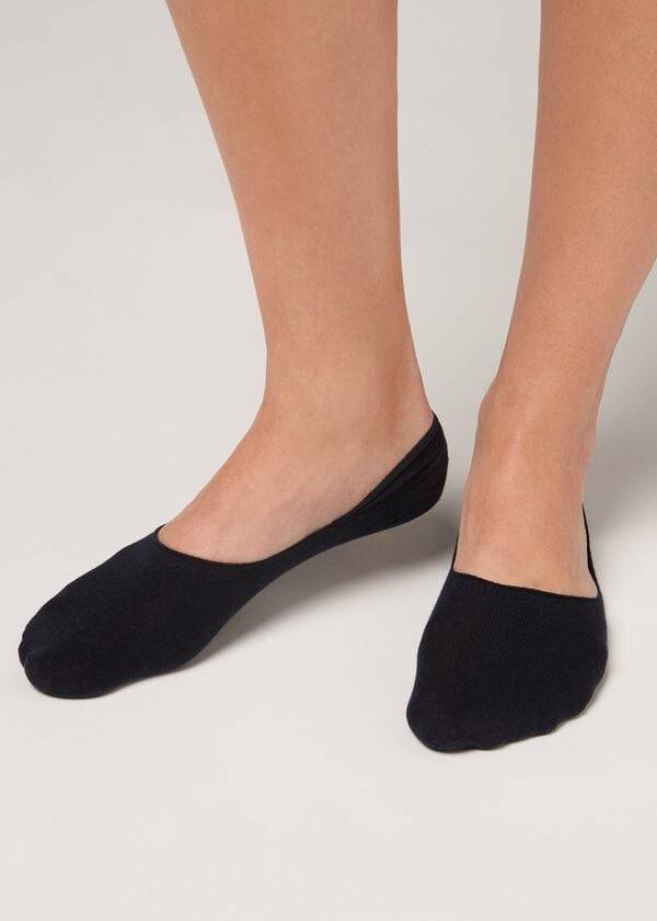 blue womens calzedonia cotton invisible socks