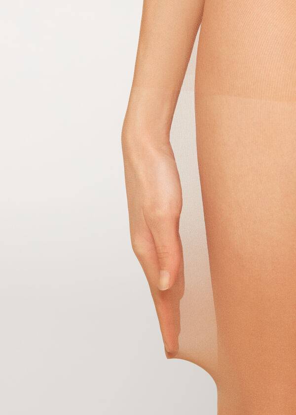 calzedonia 20 denier essential invisible sheer womens tight beige brown
