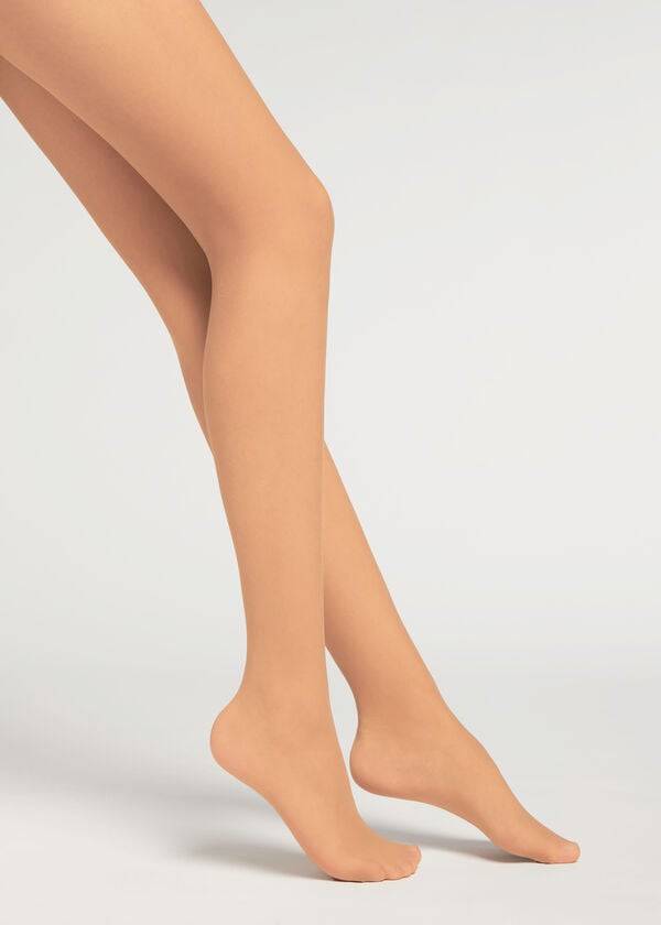 calzedonia 20 denier essential invisible sheer womens tight beige brown