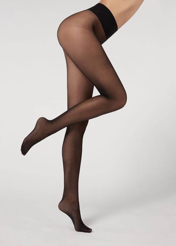 black womens calzedonia 20 denier essential invisible sheer tight