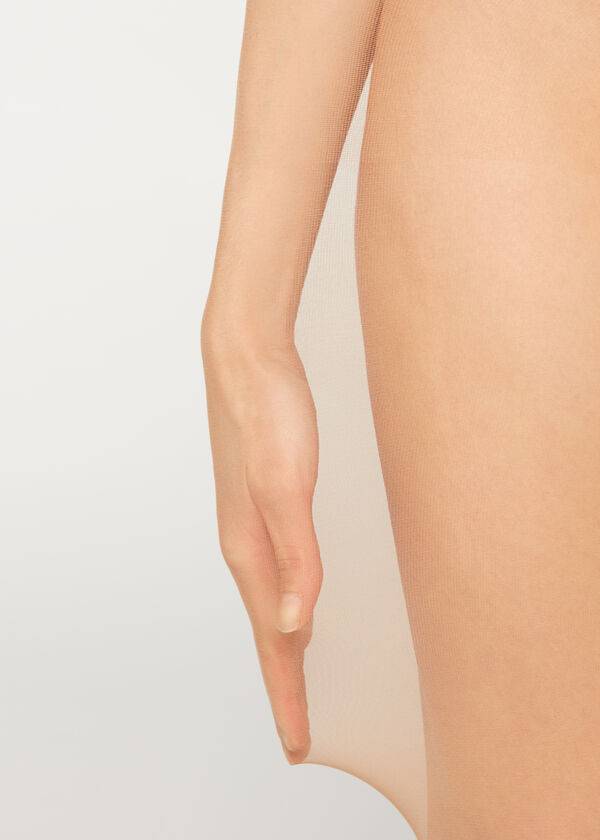 beige calzedonia 20 denier essential invisible sheer womens tight