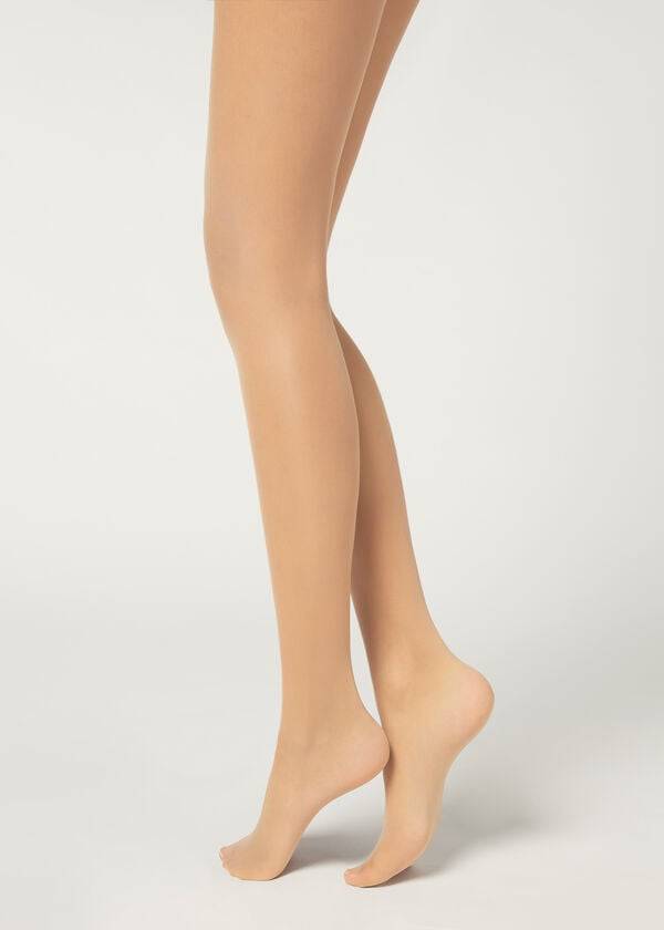 beige calzedonia 20 denier essential invisible sheer womens tight