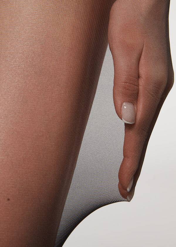 black calzedonia 30 denier sheer shaping with control top womens tight