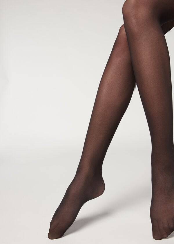 calzedonia 30 denier total shaper sheer sexy womens tight black