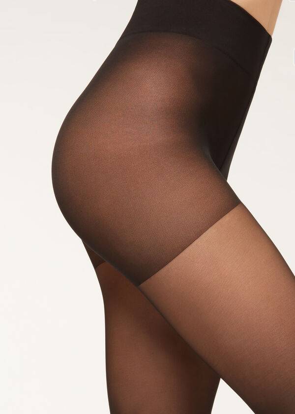 womens calzedonia 40 denier action medium sheer tight black