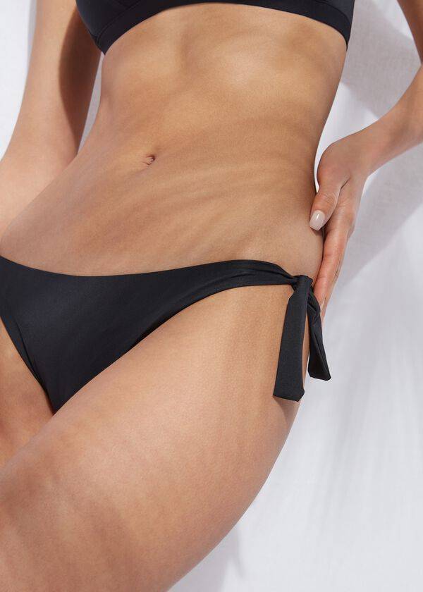 calzedonia bow brazilian indonesia eco womens bikini bottoms black