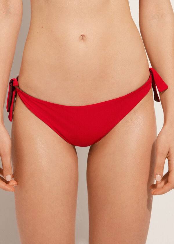red calzedonia bow brazilian indonesia eco womens bikini bottoms