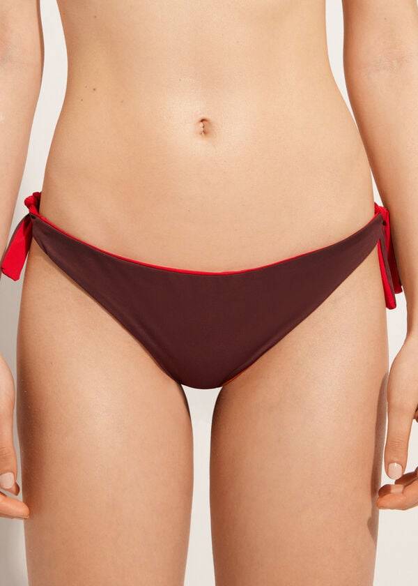 red calzedonia bow brazilian indonesia eco womens bikini bottoms