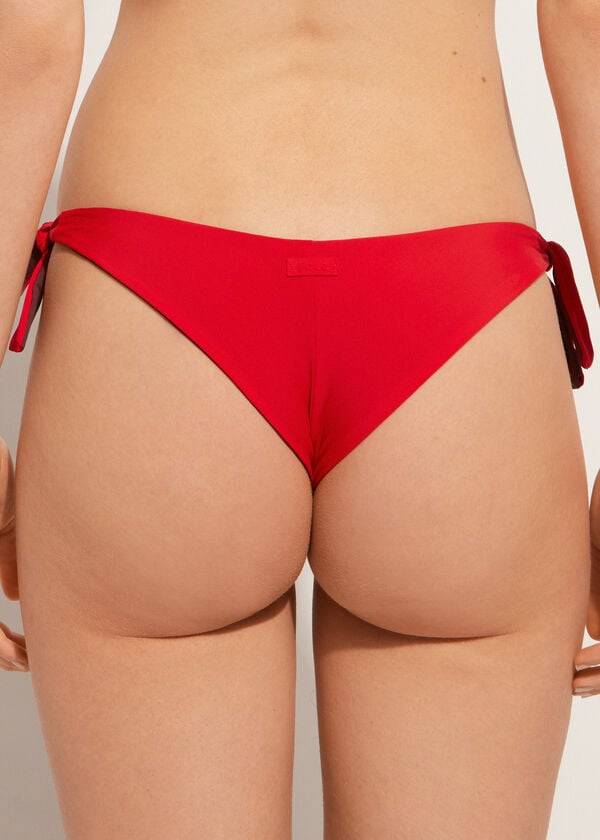 red calzedonia bow brazilian indonesia eco womens bikini bottoms