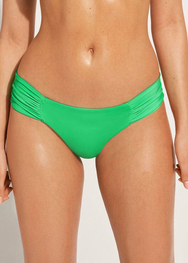 womens calzedonia brazilian indonesia eco bikini bottoms green