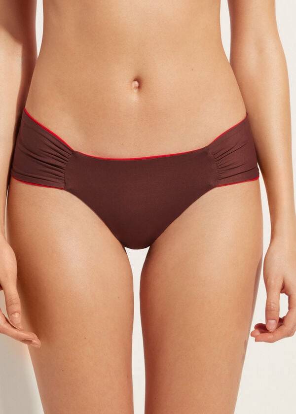 womens calzedonia brazilian indonesia eco bikini bottoms red