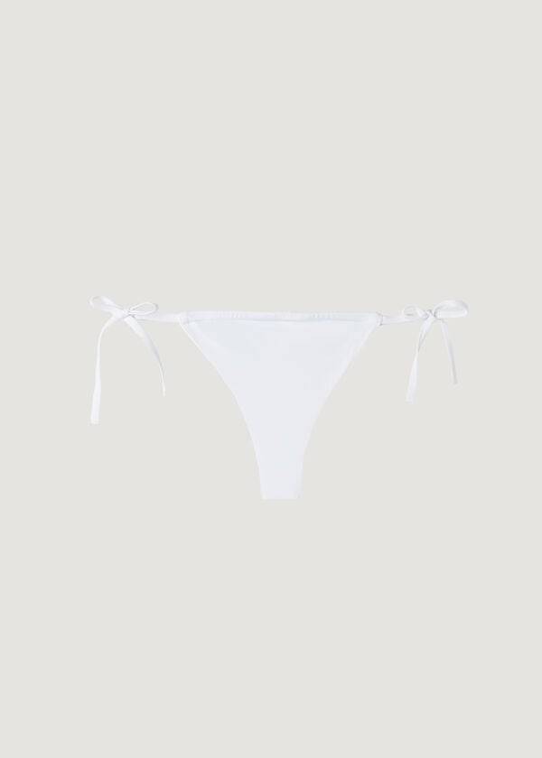 womens calzedonia brazilian string indonesia eco bikini bottoms white