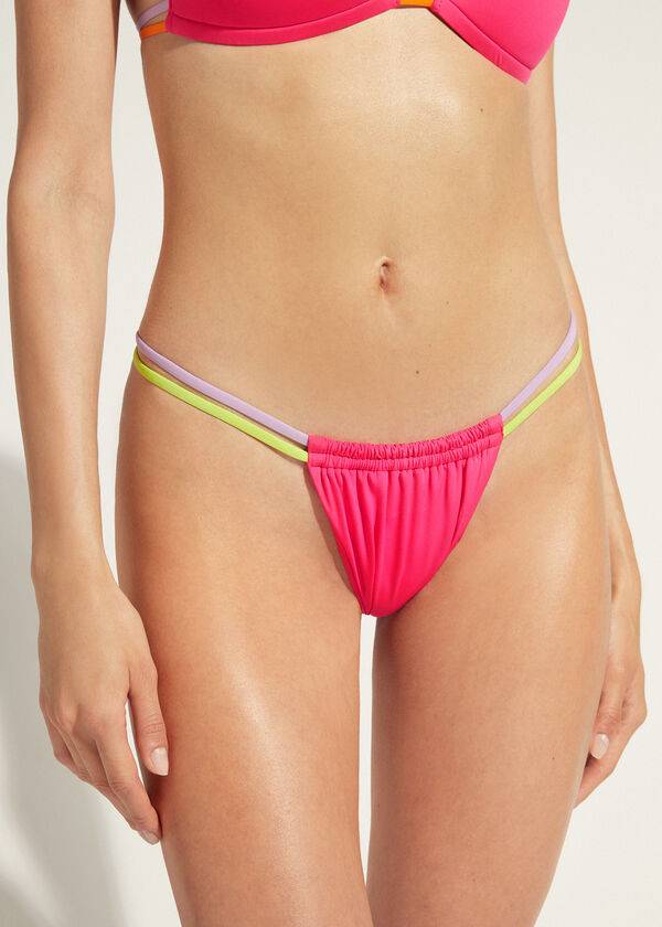 calzedonia brazilian string tokyo eco womens bikini bottoms pink