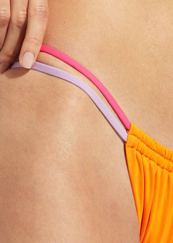 orange calzedonia brazilian string tokyo eco womens bikini bottoms