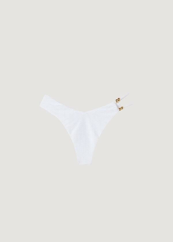 white calzedonia chevron high-cut brazilian casablanca womens bikini bottoms