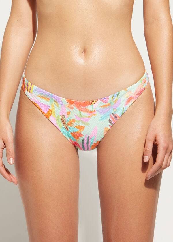 calzedonia foliage tahiti womens bikini bottoms green