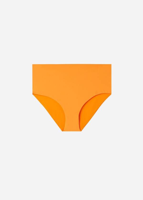 orange womens calzedonia high shaper waist indonesia eco bikini bottoms