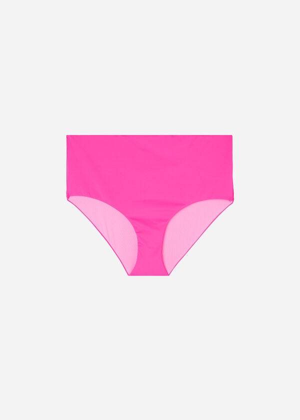 womens calzedonia high shaper waist indonesia eco bikini bottoms pink