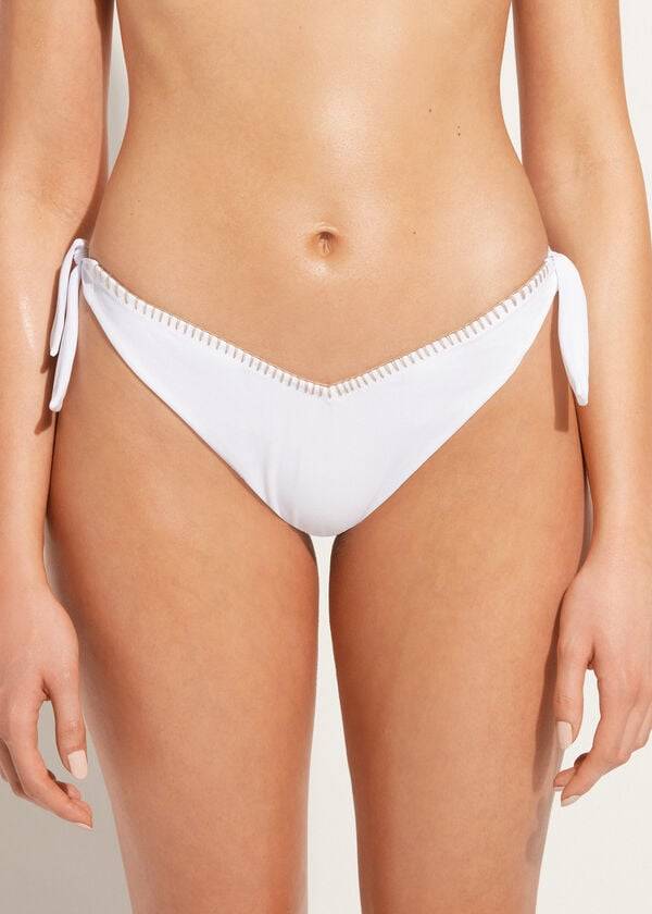 white calzedonia high v-cut brazilian mumbai womens bikini bottoms