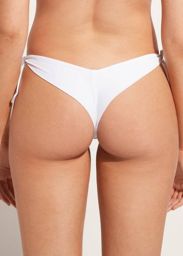 white calzedonia high v-cut brazilian mumbai womens bikini bottoms