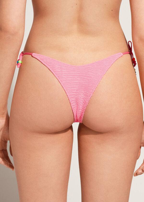 pink calzedonia high v-cut brazilian san diego womens bikini bottoms