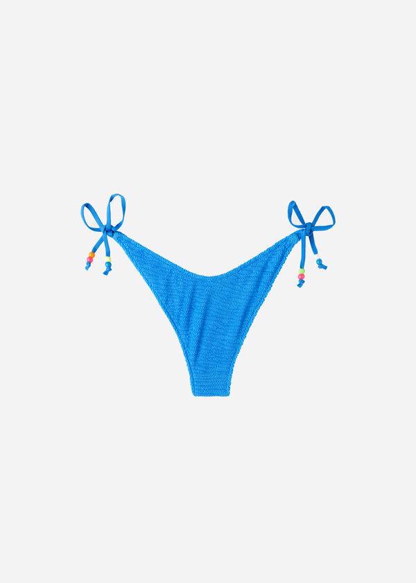 womens calzedonia high v-cut brazilian san diego bikini bottoms blue