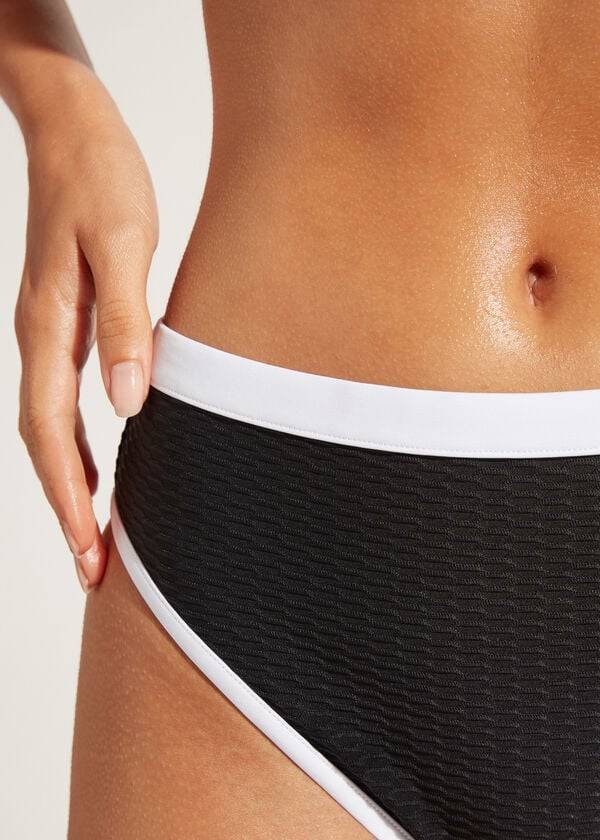 calzedonia high waist coimbra womens bikini bottoms black white