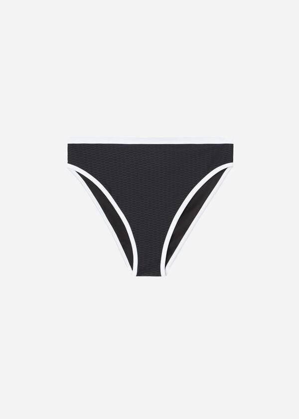 calzedonia high waist coimbra womens bikini bottoms black white