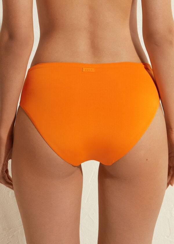 womens calzedonia high waist indonesia eco bikini bottoms orange