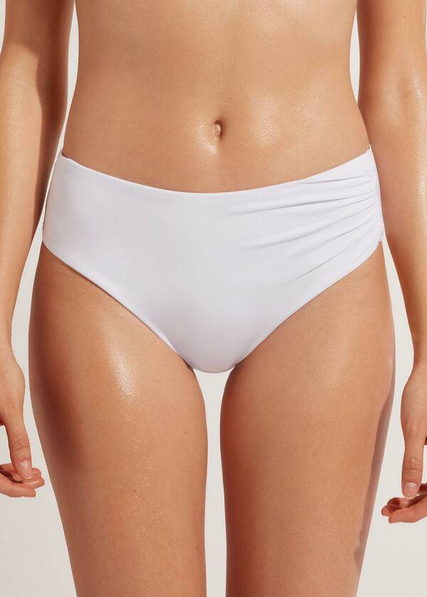 womens calzedonia high waist indonesia eco bikini bottoms white