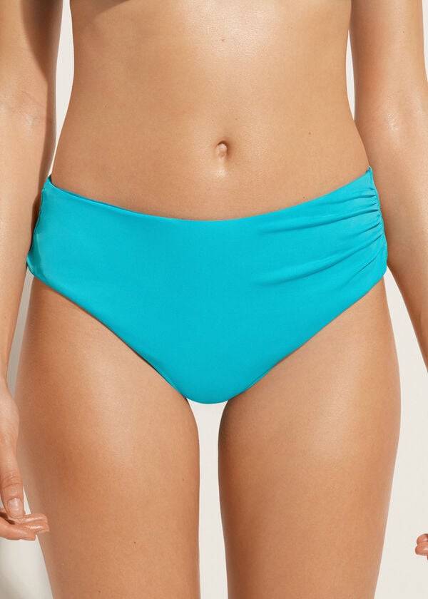 turquoise green womens calzedonia high waist indonesia eco bikini bottoms