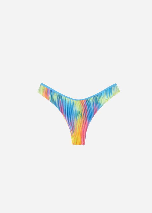 multicolor womens calzedonia high-cut brazilian maiorca bikini bottoms